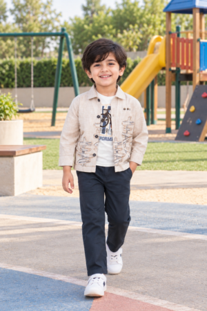 9043PL Imported Cotton Shirt Set for Boys – Premium Printed Smart Casual Outfit 9043PL-414-FWN