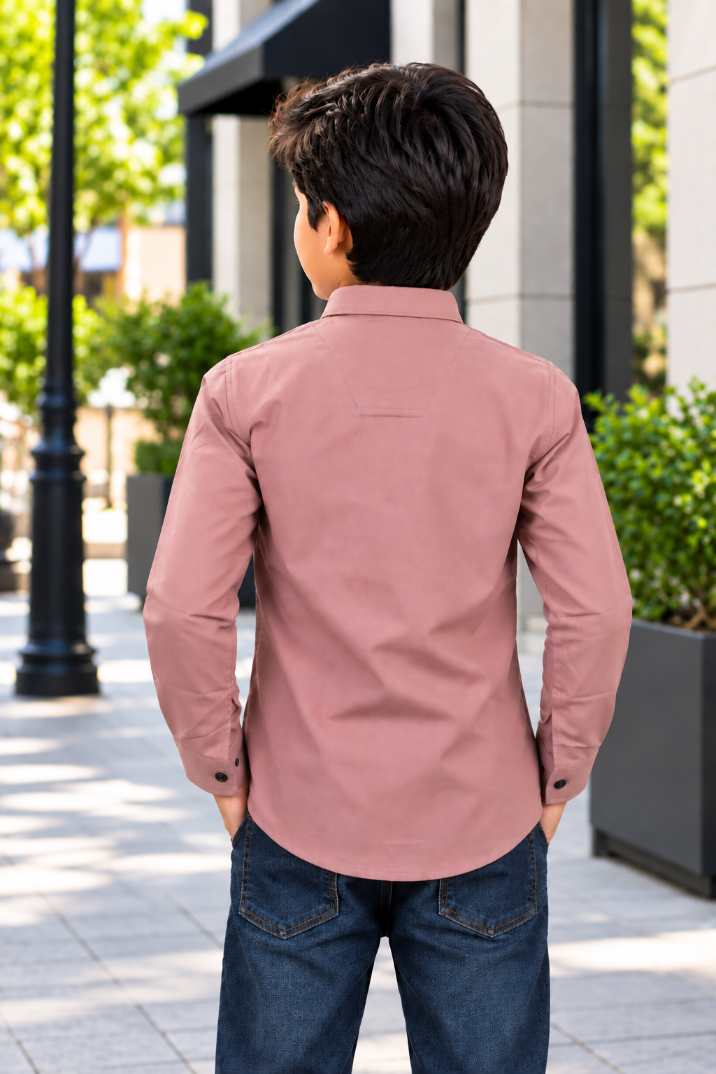 2242EM Boys’ Stylish Pink Printed Full-Sleeve Shirt – Imported Fabric 2242EM-193-PCH - Image 4