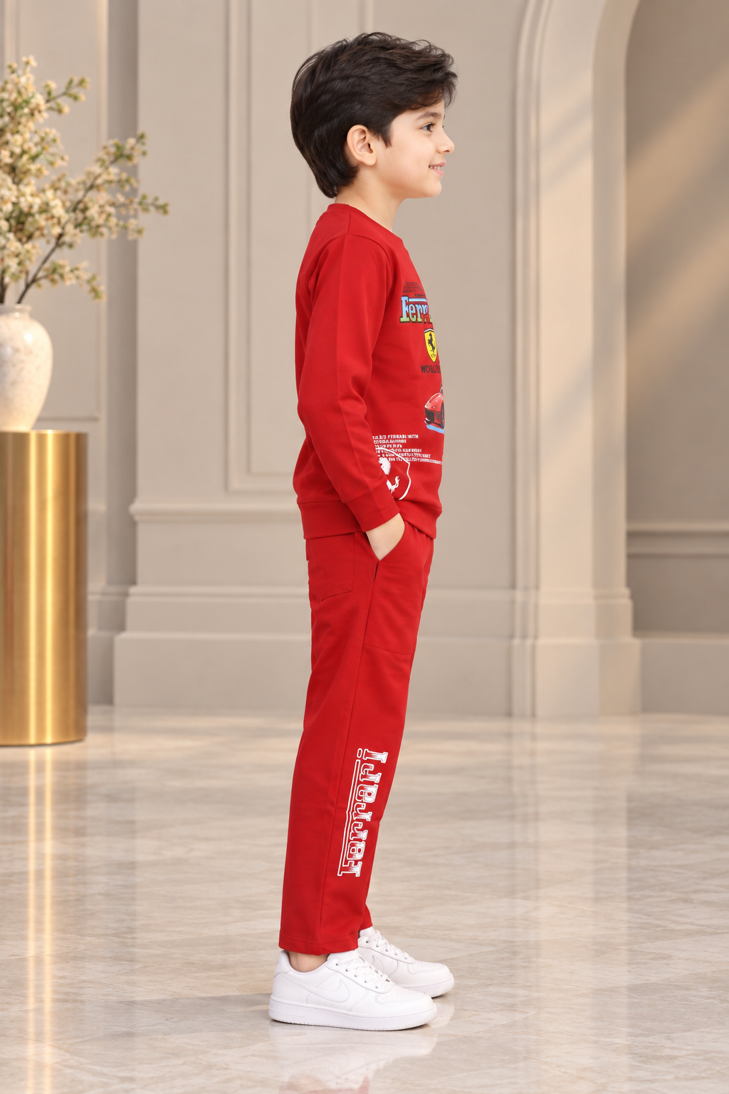 2053PT Boys’ Racing Graphic Hosiery Co-Ord Set – RED 2053PT-183-RED - Image 4