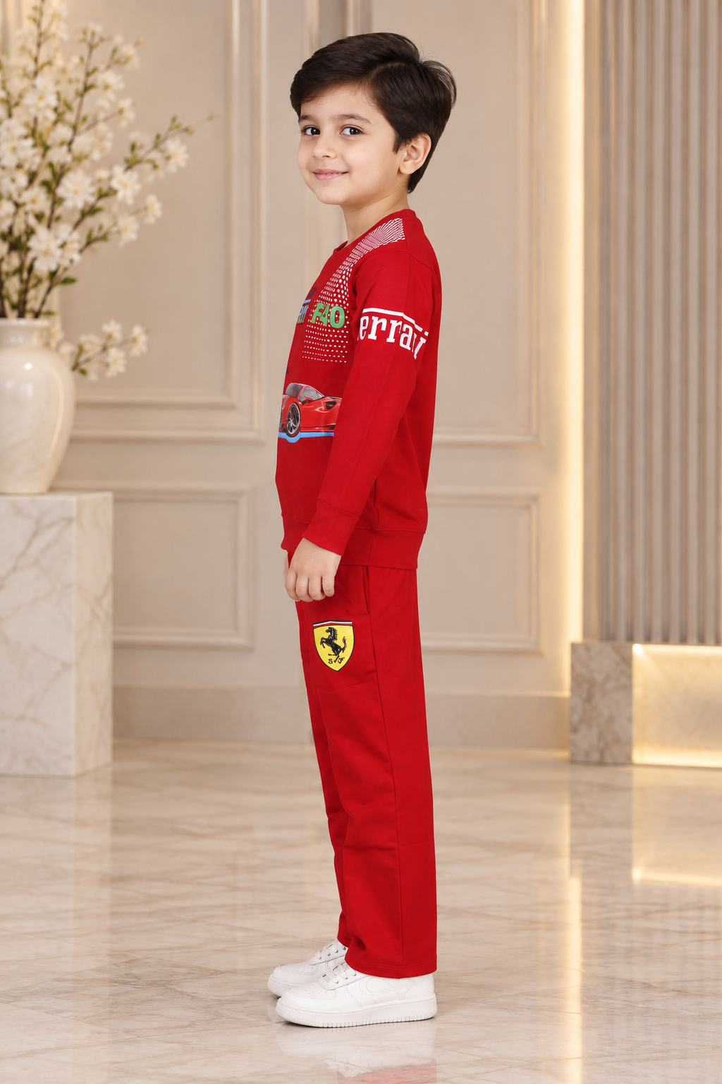 2053PT Boys’ Racing Graphic Hosiery Co-Ord Set – RED 2053PT-183-RED - Image 2