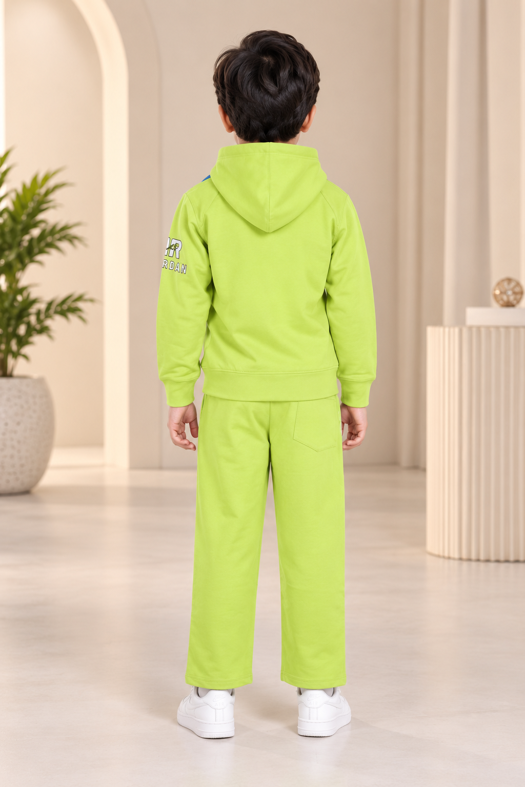 2073APT Boys’ Premium Hosiery Basketball Graphic Hoodie & Track Pant Set 2073APT-183-P GRN - Image 4