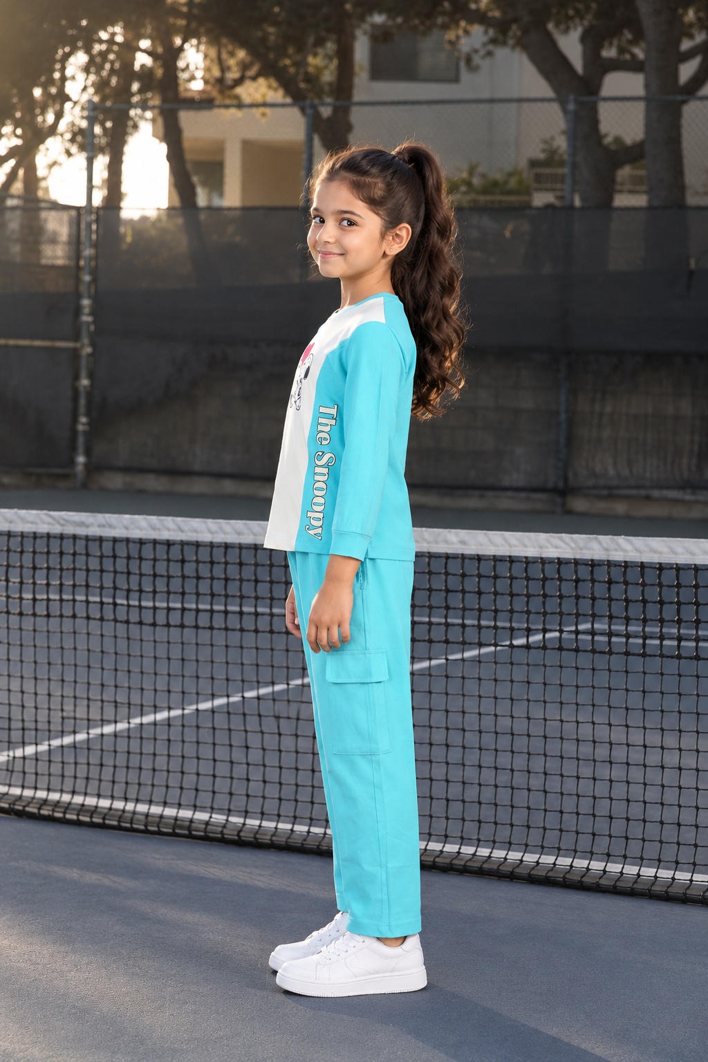 4328PR Girls’ Hosiery Cotton Co-ord Set – Trendy & Comfortable Casual Wear 4328PR-268-SKY - Image 2