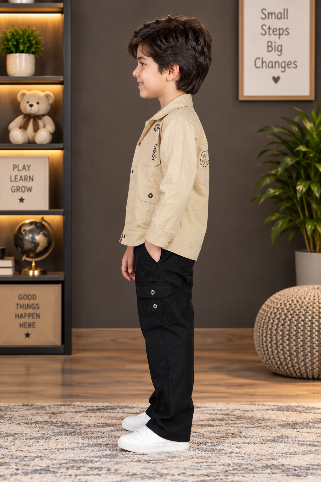 2714PL Imported Cotton Pant Suit for Boys – Premium Cargo Style Kidswear Set 2714PL-266-FWN - Image 4