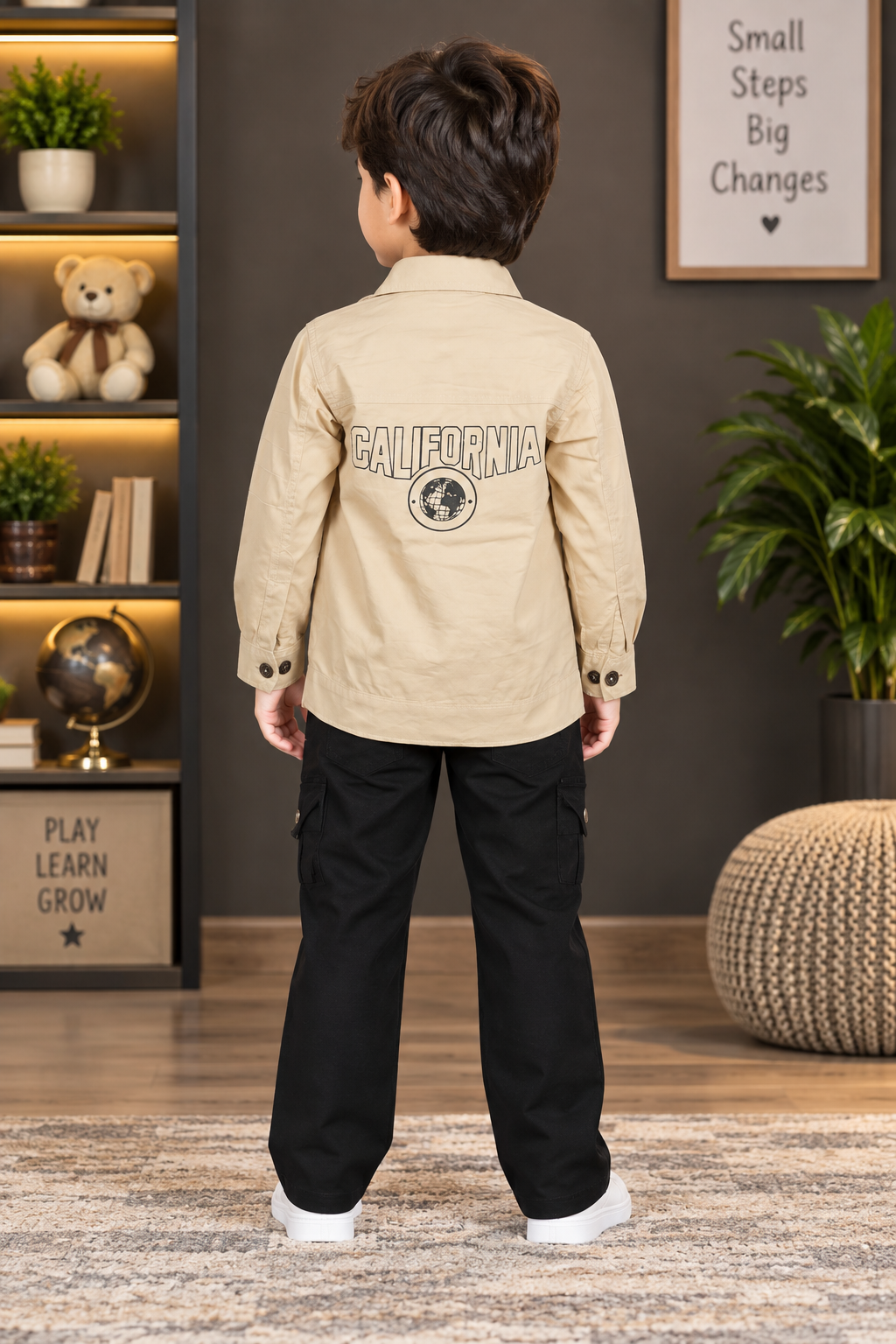 2714PL Imported Cotton Pant Suit for Boys – Premium Cargo Style Kidswear Set 2714PL-266-FWN - Image 5