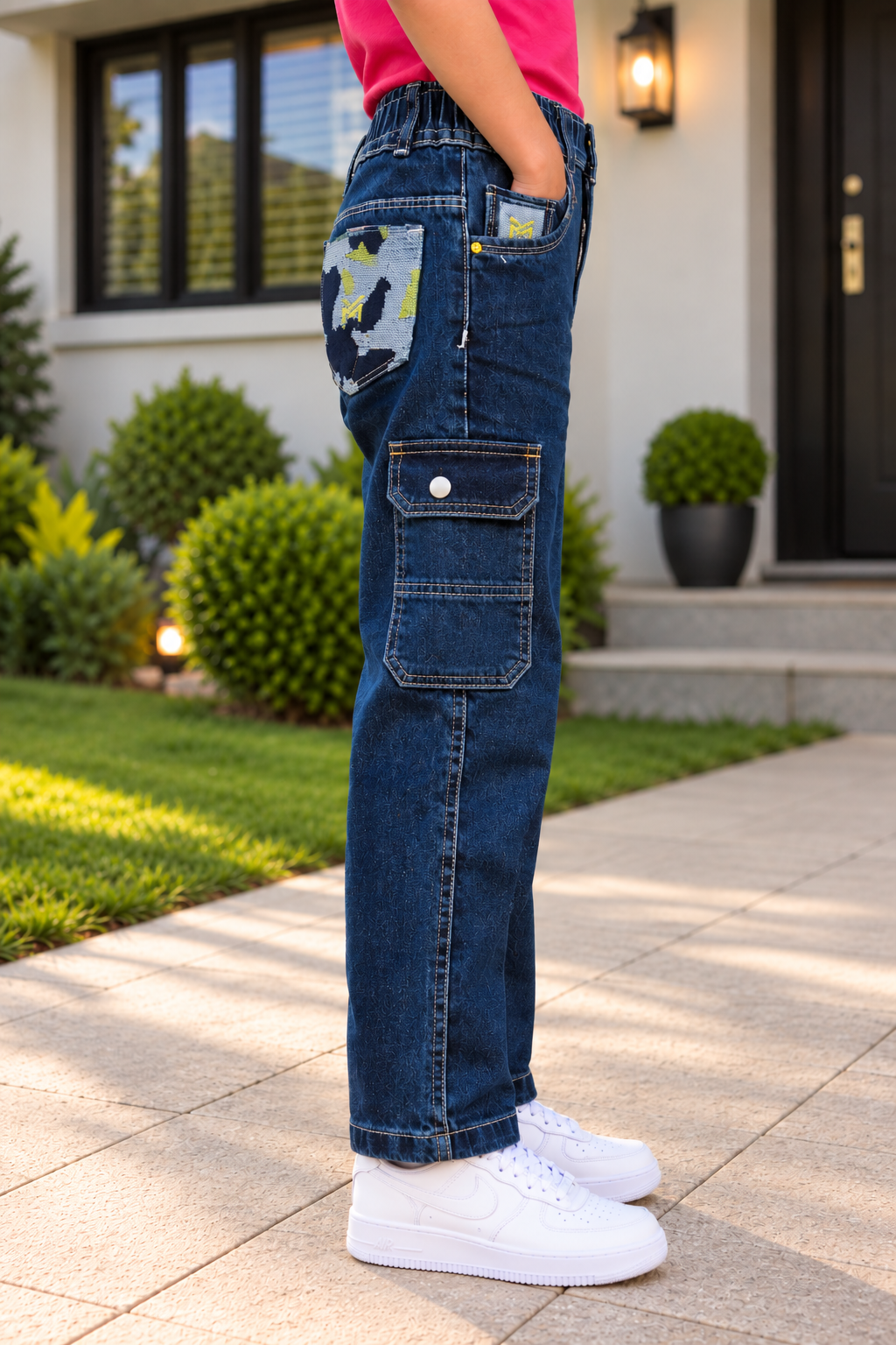 531PL Boys’ Premium Dark Blue Wide-Leg Denim Jeans – Relaxed Fit Utility Style Casual Pants 531PL-277-D BLU - Image 3