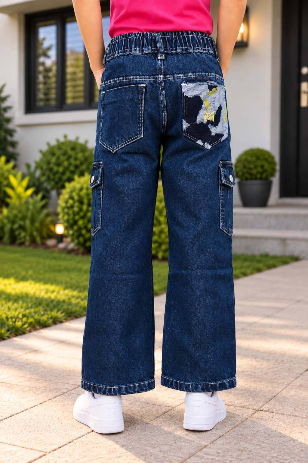 531PL Boys’ Premium Dark Blue Wide-Leg Denim Jeans – Relaxed Fit Utility Style Casual Pants 531PL-277-D BLU - Image 2