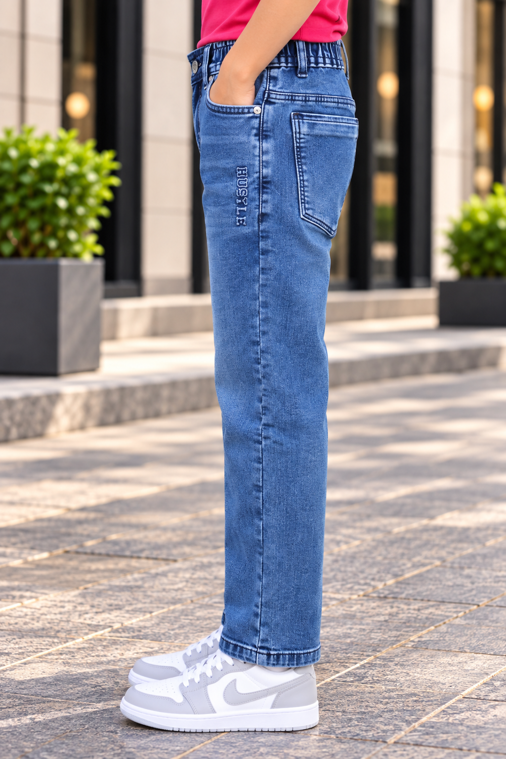 551PL Boys’ Premium Blue Straight Fit Denim Jeans – Classic Casual Full-Length Pants 551PL-277-BLU - Image 4