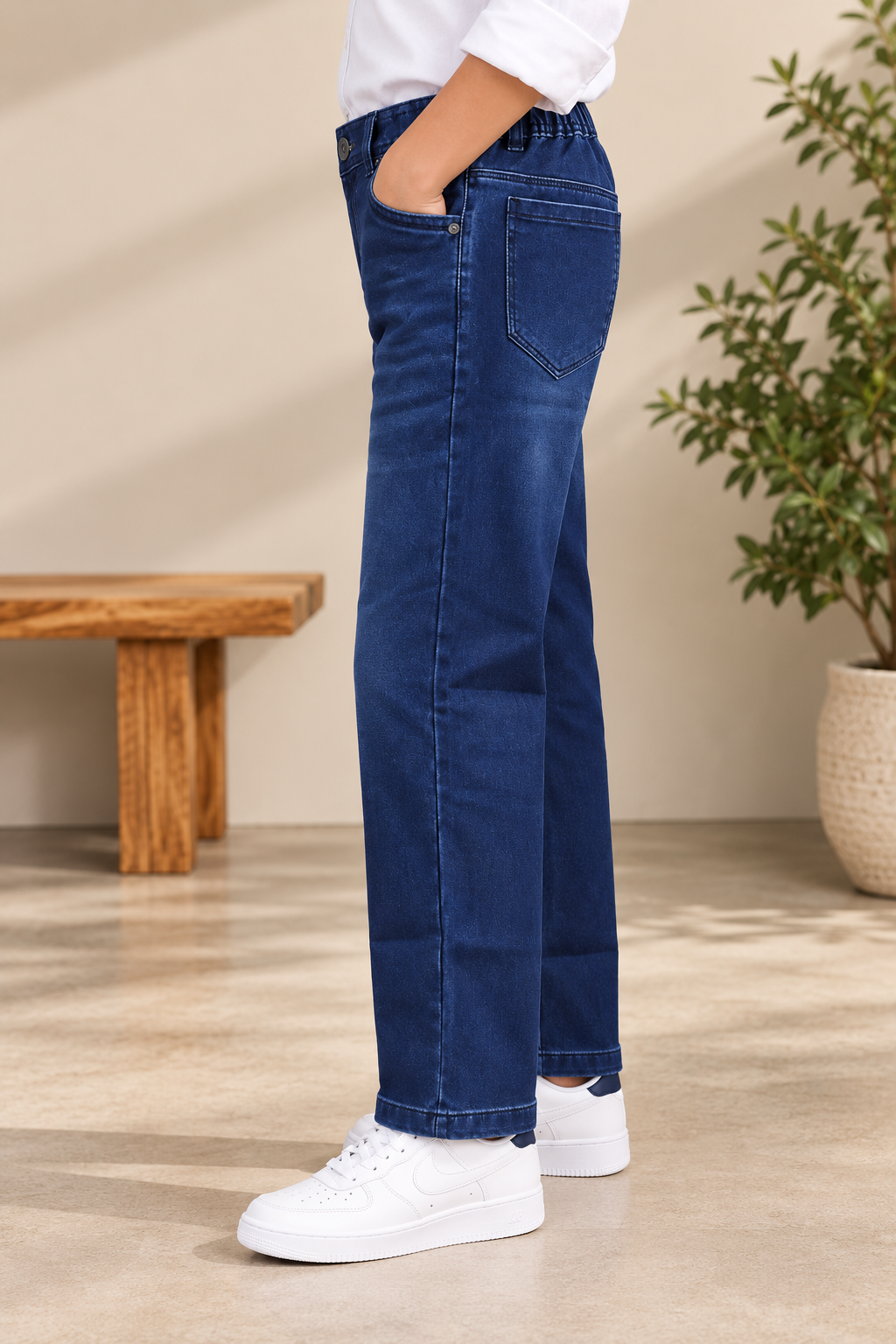 1000PL Boys’ Royal Blue Straight-Fit Denim Jeans – Premium Imported Fabric | Clean Classic Everyday Style 1000PL-277-D BLU - Image 2