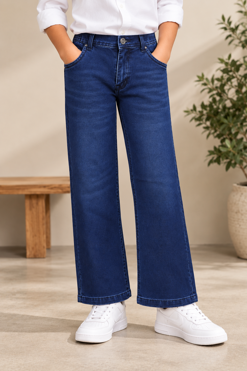1000PL Boys’ Royal Blue Straight-Fit Denim Jeans – Premium Imported Fabric | Clean Classic Everyday Style 1000PL-277-D BLU