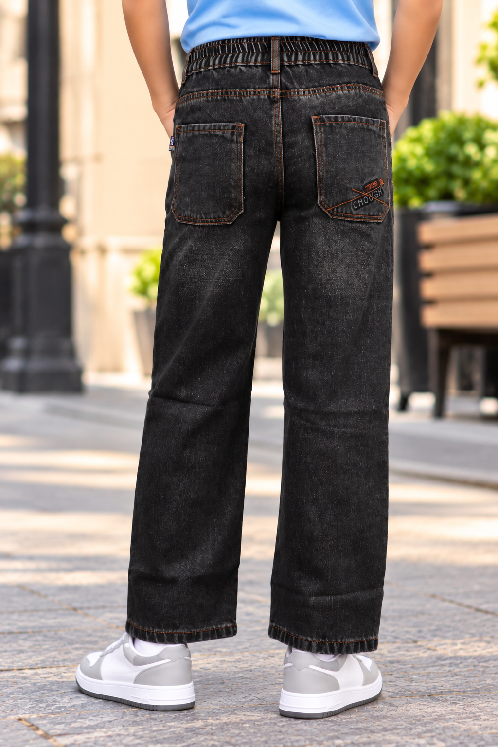 8348PL Boys’ Premium Black Straight Fit Denim Jeans | Classic Full-Length Casual Jeans 8348PL-30-BLK - Image 2