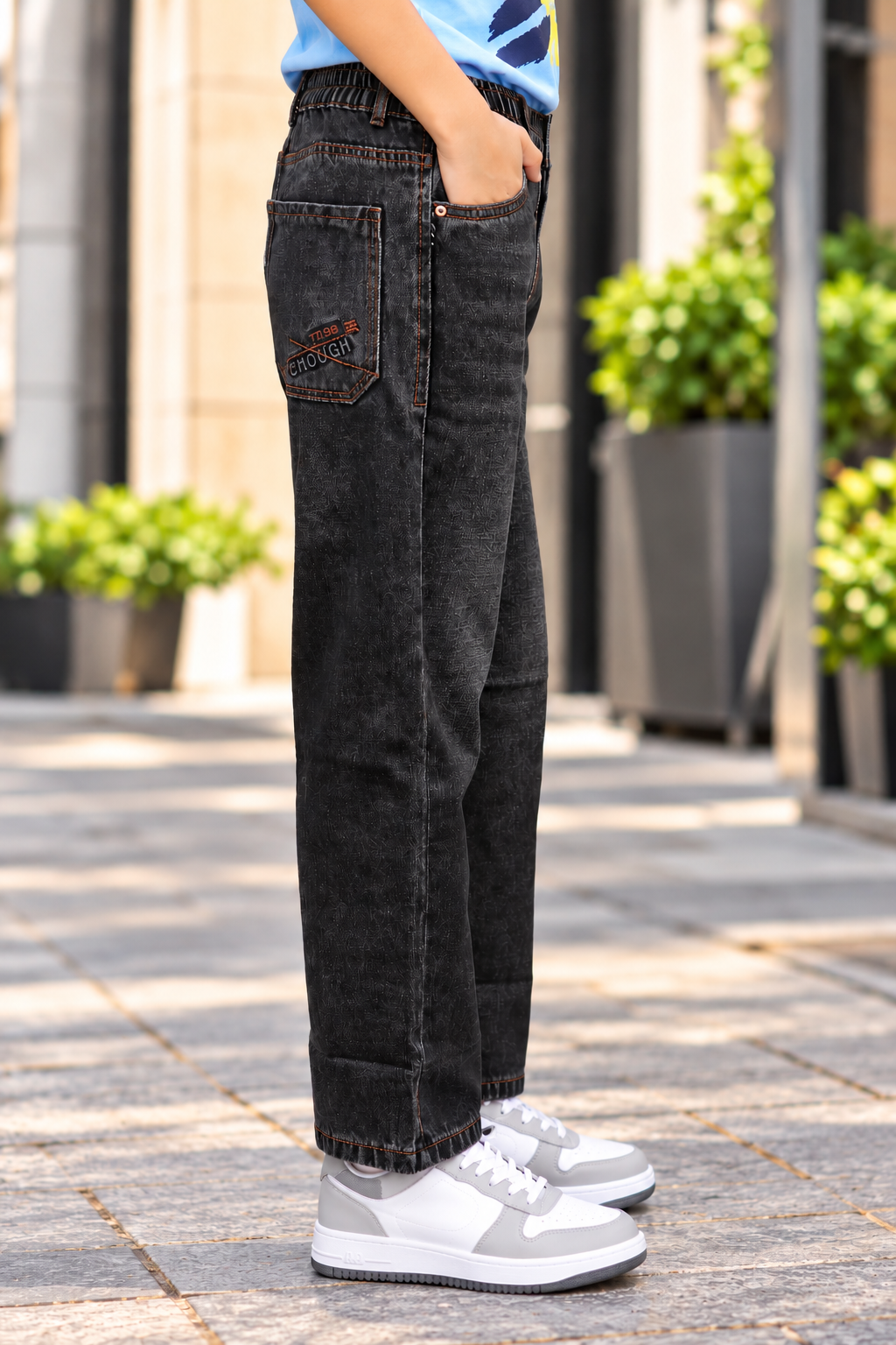8348PL Boys’ Premium Black Straight Fit Denim Jeans | Classic Full-Length Casual Jeans 8348PL-30-BLK - Image 4