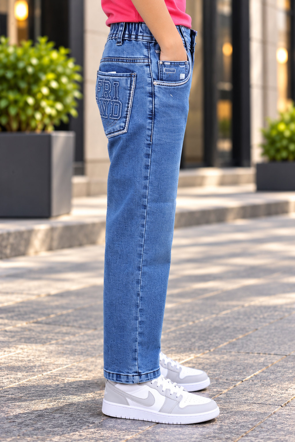 551PL Boys’ Premium Blue Straight Fit Denim Jeans – Classic Casual Full-Length Pants 551PL-277-BLU - Image 2